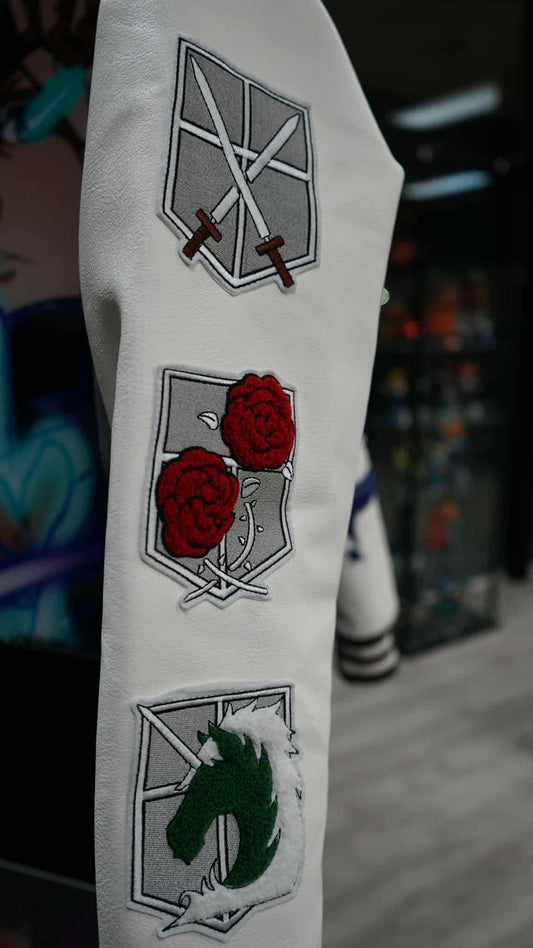 A.O.T Crop Varsity Jacket